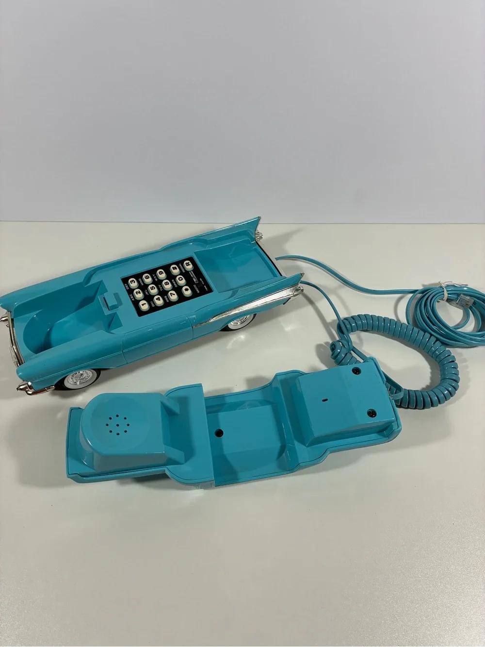 Vintage Telemania 1957 Chevy Bel Air Car Telephone Teal Aqua Blue ‘57 Chevrolet